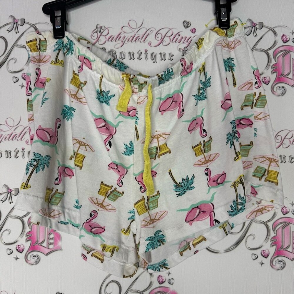 Carisma shorts flamingo 🦩 pool tube beach day chair palm tree vacation